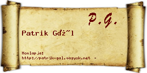 Patrik Gál névjegykártya